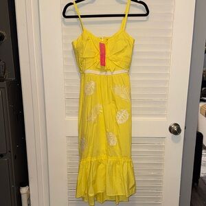 Lilly Pulitzer Yellow Dress with White Accents
